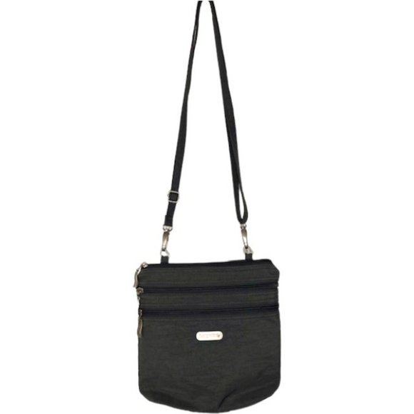 Baggallini Essential Crossbody With RFID - Gray - 9" x 9" x 2.25" - Picture 2 of 11